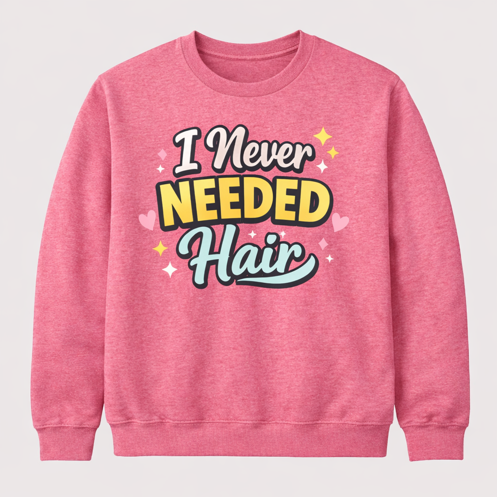 I NEVER NEEDED HAIR TSHIRT