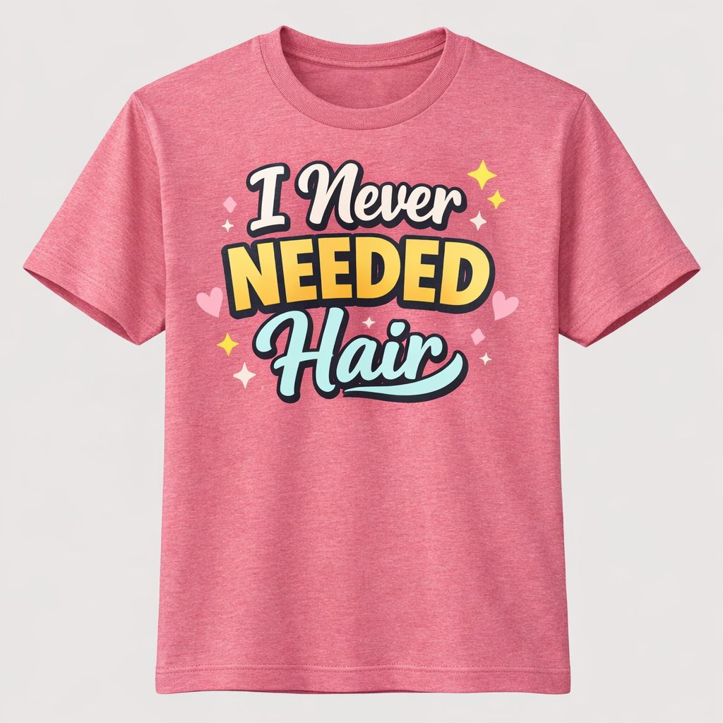 I NEVER NEEDED HAIR TSHIRT