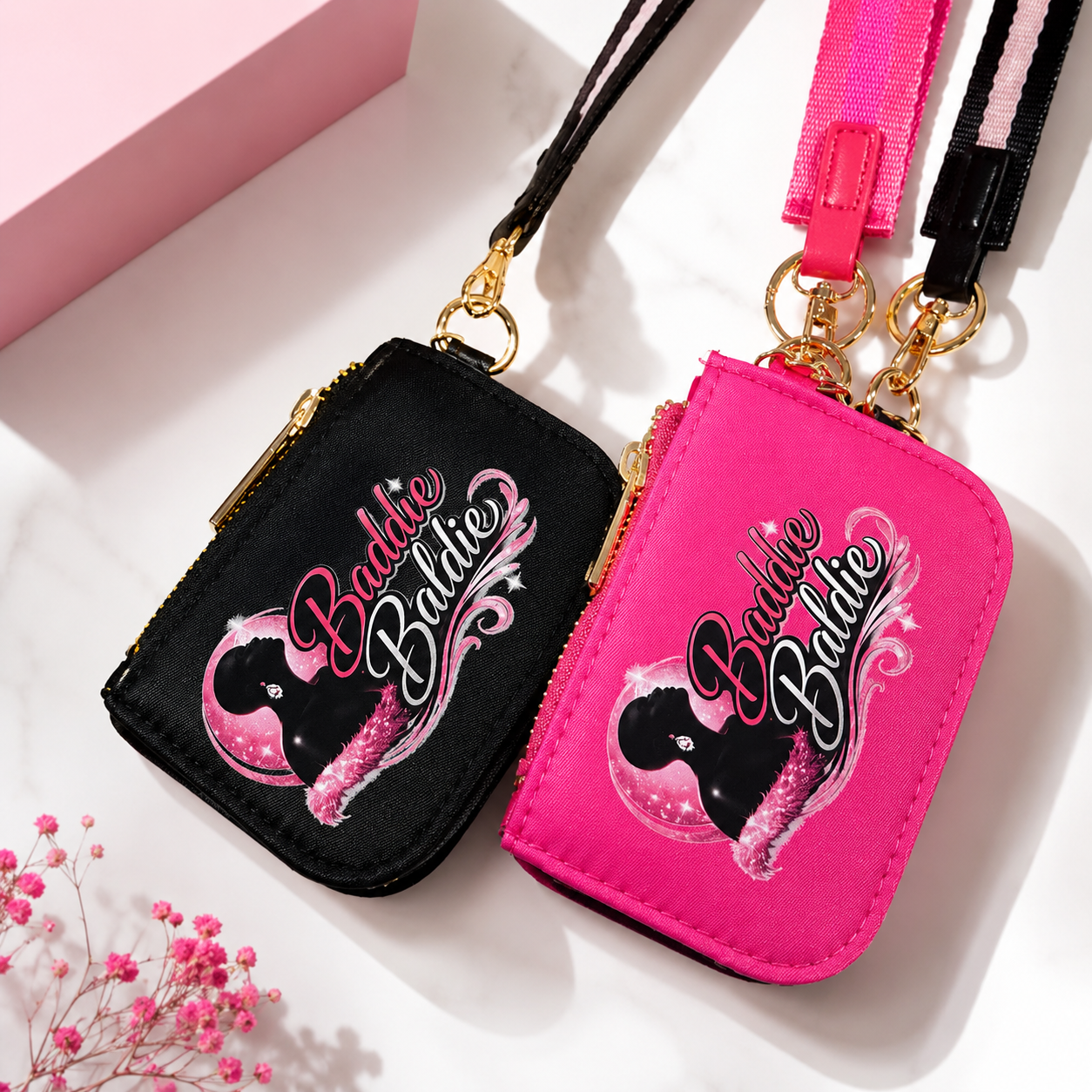 Baddie Baldie Wristlet & Wallet