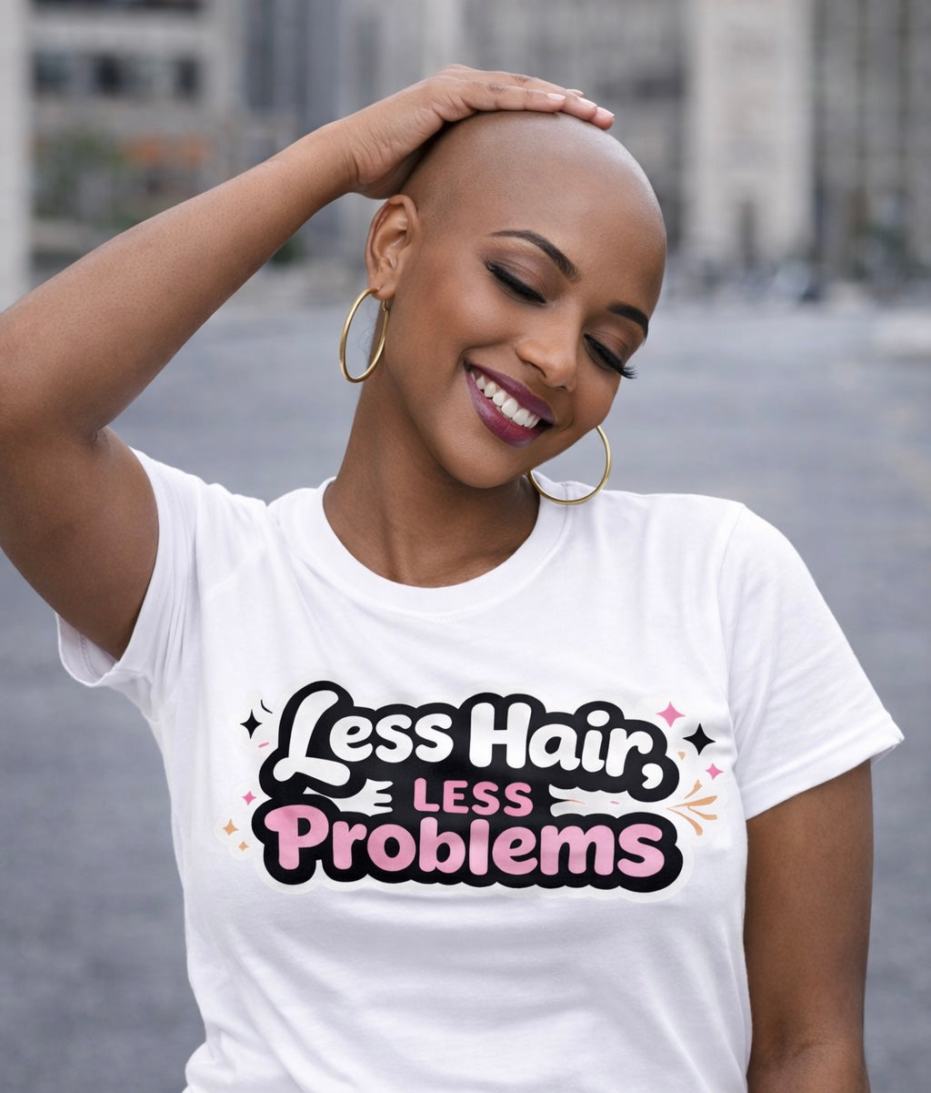 LESS HAIR LESS PROBLEMS T-SHIRT